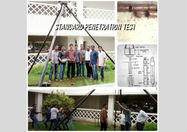  Standard penetration test conducted by BE Civil students. 